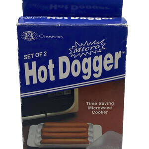 Chadwick Set Of 2 Hotdogger damaged Package Summer Cookout Microwave Cooker